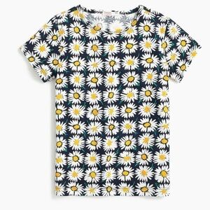 J.Crew Crewcuts Daisies Flowers Girl Shirt Short Sleeves Size 6-7
